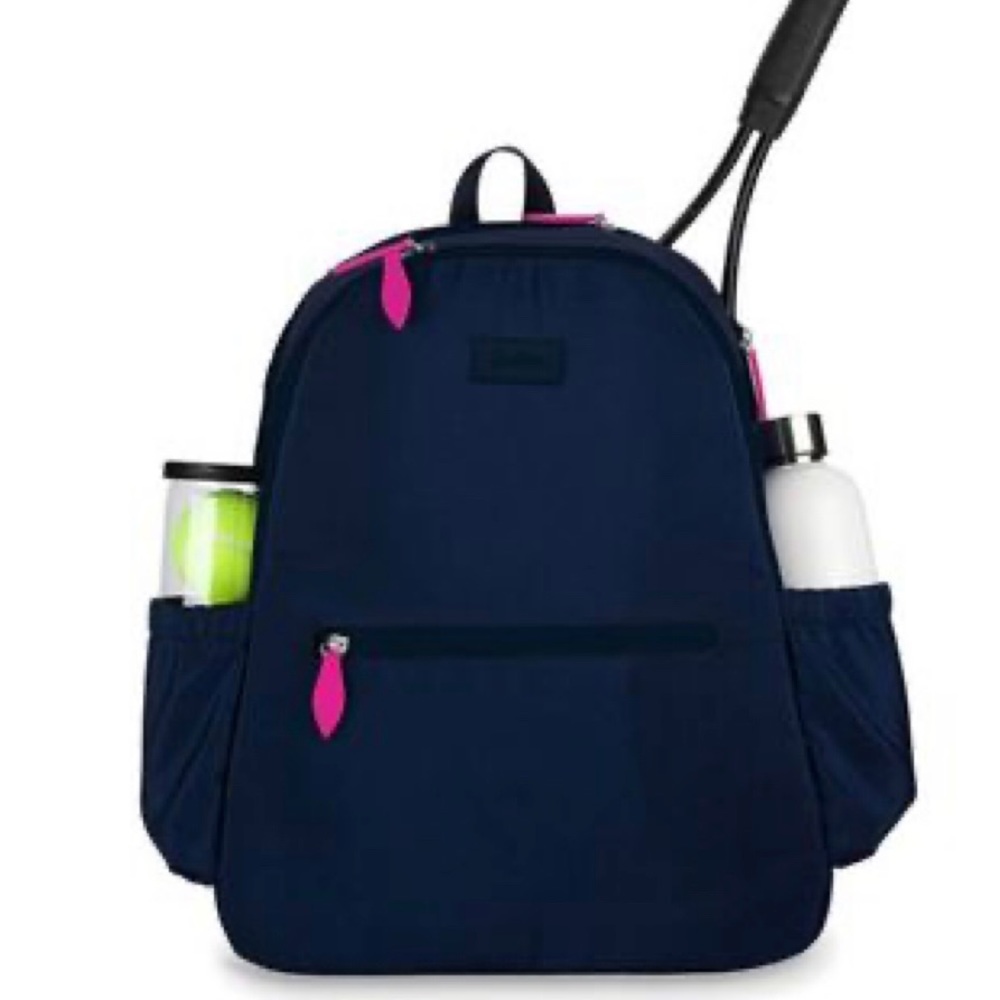 And & Lulu Tennis backpack - navy & pink
